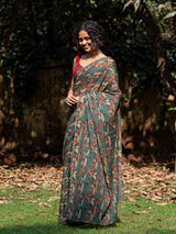 Women's Multicolor Pure Cotton Saree