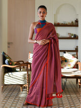 Women's Multicolor Cotton Blend Saree