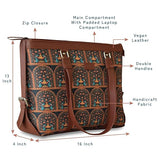 Women's Multicolor Vegan Leather Finish Shoulder Bag - 13.8L