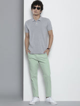 Men's Slim Fit Solid Mid Rise Stretchable Chinos