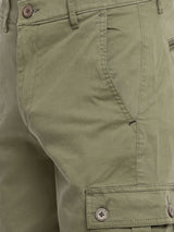 Men's Slim Fit Solid Mid Rise Cuffed Jogger
