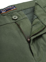 Men's Slim Fit Solid Mid Rise Chinos