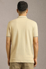 Men's Yellow Casual Half Sleeves Polo Tshirt
