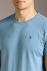 Men's Blue  Casual Half Sleeves Tshirt