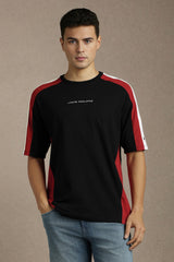 Men's Black Casual Half Sleeves Tshirt