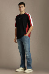 Men's Black Casual Half Sleeves Tshirt