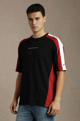 Men's Black Casual Half Sleeves Tshirt