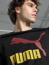 Mens Black Cotton Regular Casual Half Sleeves Tshirt