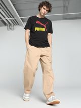 Mens Black Cotton Regular Casual Half Sleeves Tshirt