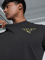 Mens Black Polyester Regular Sports Half Sleeves Tshirt