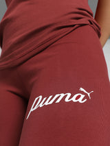 Womens Red Cotton Solid Tights & Leggings