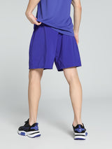 Mens Blue Polyester Regular Running Solid Shorts