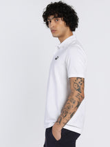 Mens White Casual Regular Fit Half Sleeves Tshirt
