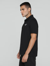 Mens Black Casual Regular Fit Half Sleeves Tshirt