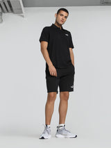 Mens Black Casual Regular Fit Half Sleeves Tshirt