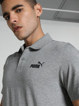 Mens Grey Casual Regular Fit Half Sleeves Tshirt