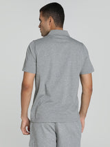 Mens Grey Casual Regular Fit Half Sleeves Tshirt