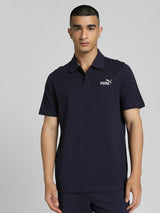 Mens Blue Casual Regular Fit Half Sleeves Tshirt