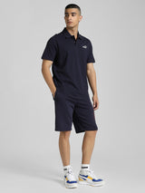 Mens Blue Casual Regular Fit Half Sleeves Tshirt