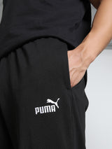 Mens Black Cotton Regular Fit Casual Stretchable Solid Track Pant