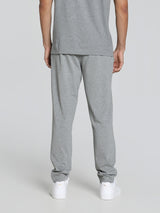 Mens Grey Cotton Regular Fit Casual Stretchable Solid Track Pant