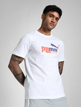 Mens White Cotton Regular Casual Half Sleeves Tshirt