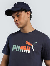 Mens Blue Cotton Regular Casual Half Sleeves Tshirt