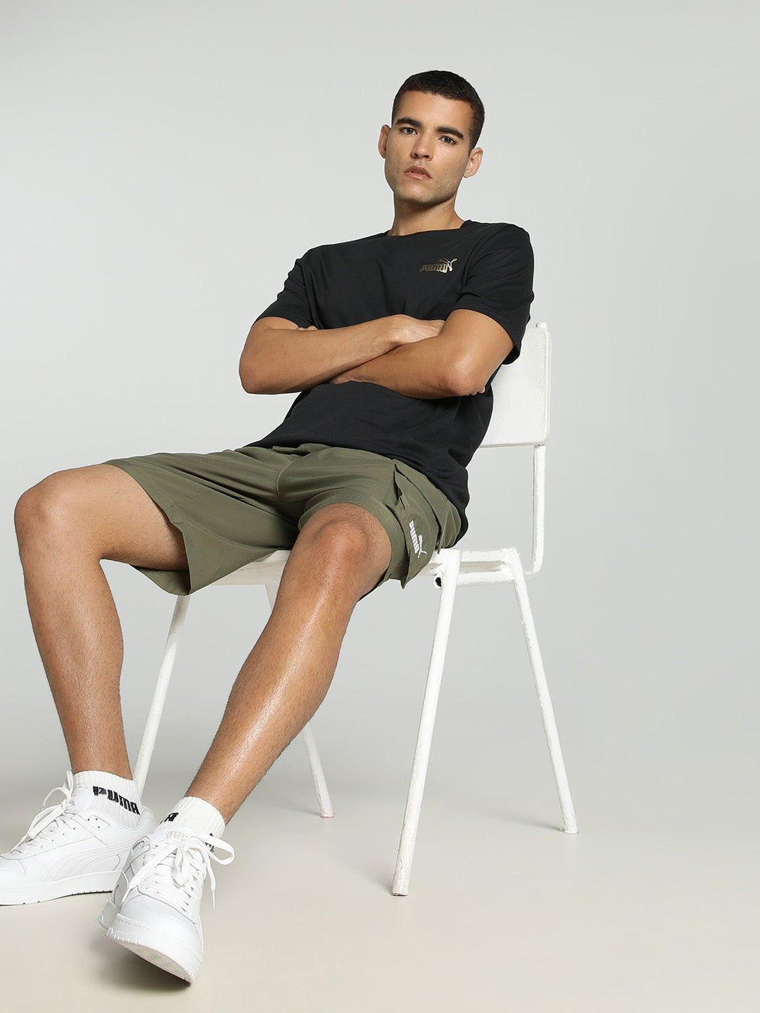 Mens Black Cotton Regular Casual Half Sleeves Tshirt