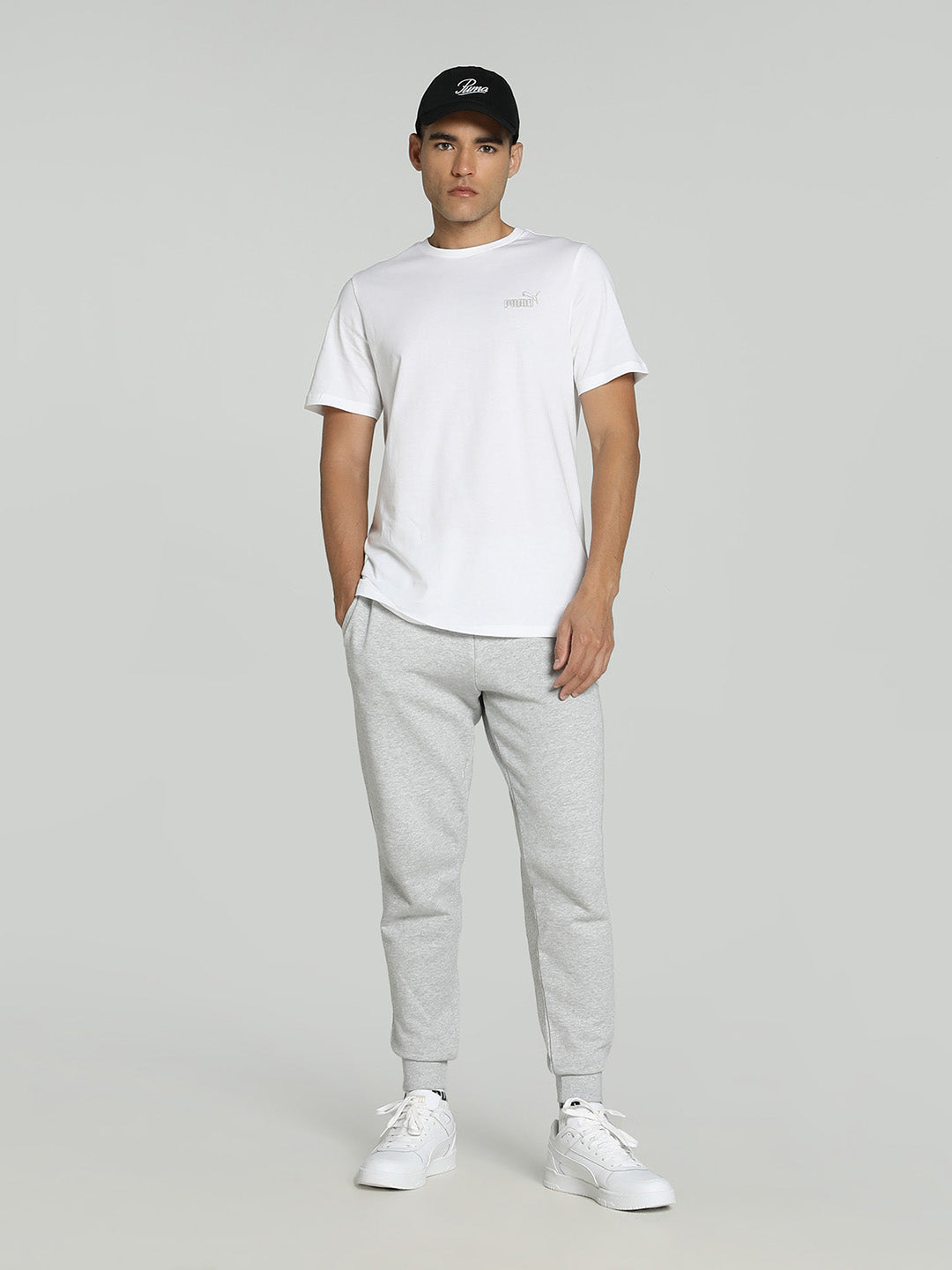 Mens White Cotton Regular Casual Half Sleeves Tshirt
