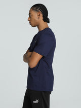 Mens Blue Cotton Regular Casual Half Sleeves Tshirt