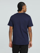Mens Blue Cotton Regular Casual Half Sleeves Tshirt