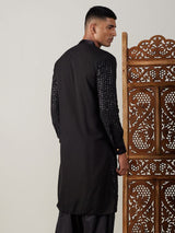Men's Black Festive Ethnic Full Sleeves Kurta