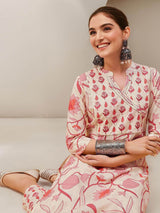 Women's Off White Cotton 2 Pieces Kurta Set