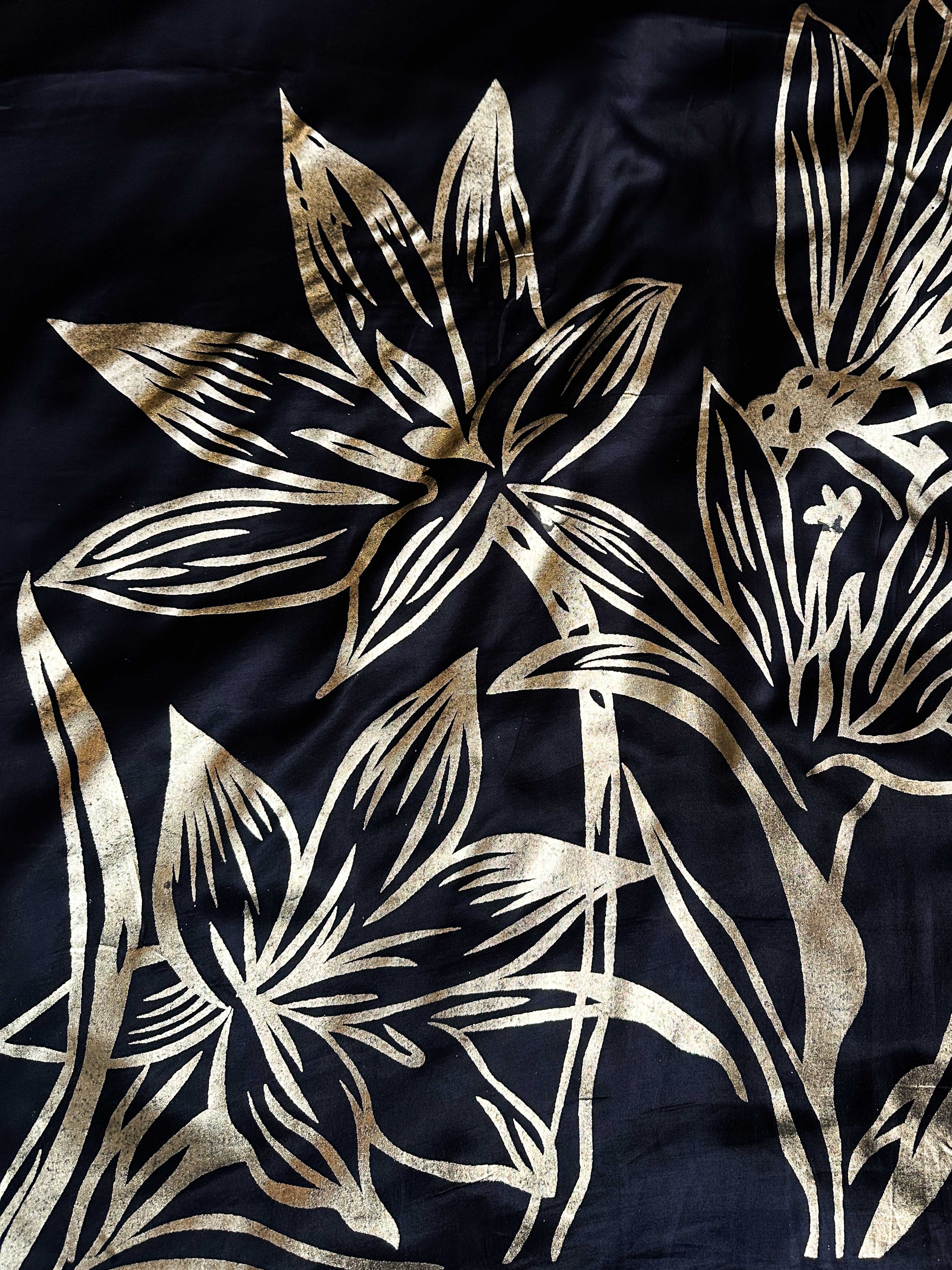 Women's Black Modal Viscose Saree