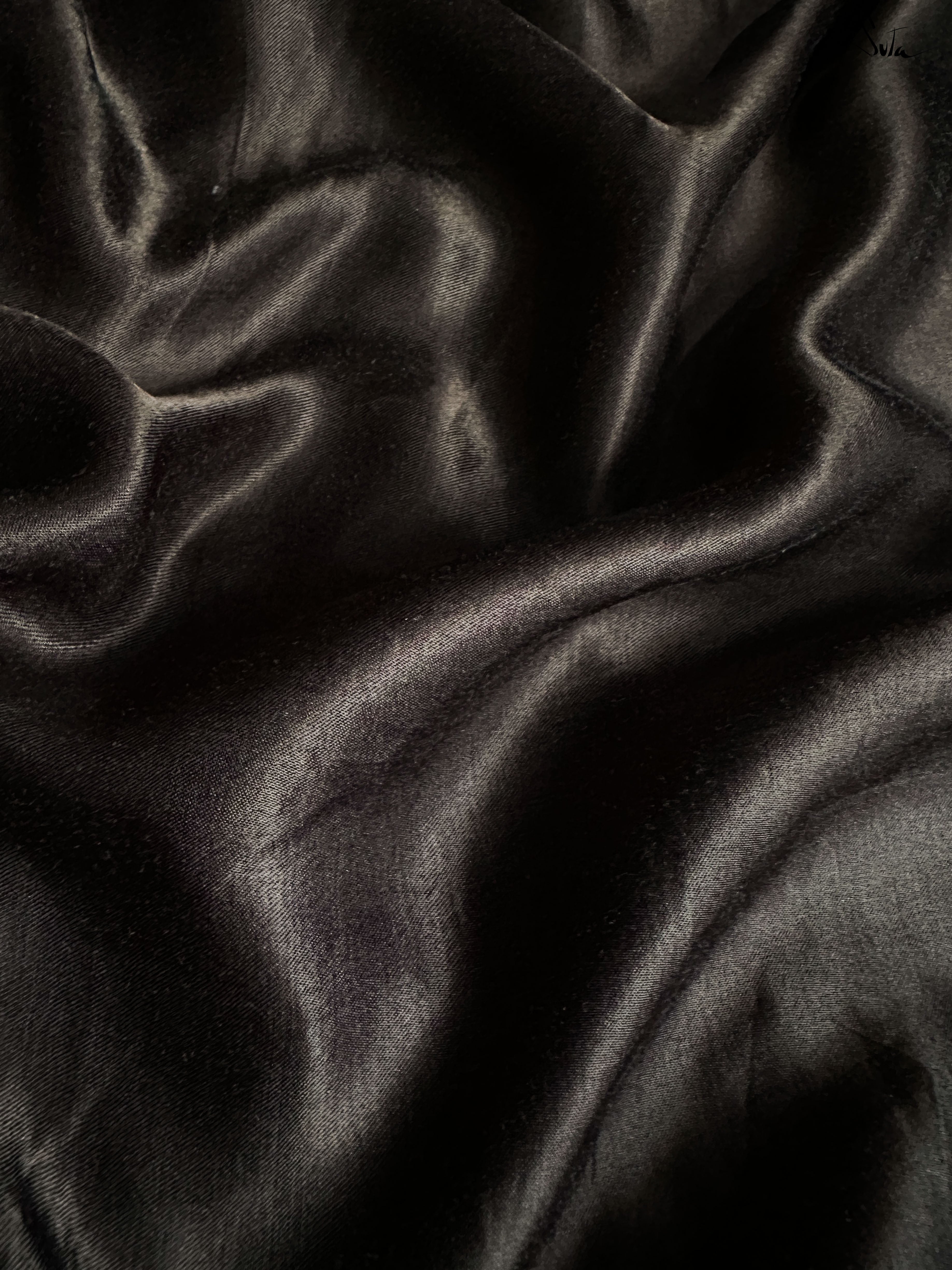 Women's Black Modal Viscose Saree