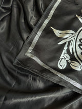 Women's Black Modal Viscose Saree