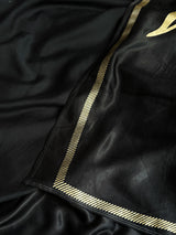 Women's Black Modal Viscose Saree