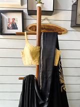 Women's Black Modal Viscose Saree