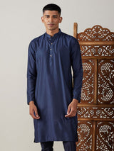 Men's Blue Festive Ethnic Full Sleeves Kurta