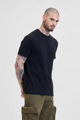 Men's Black Casual Regular Fit Tshirt