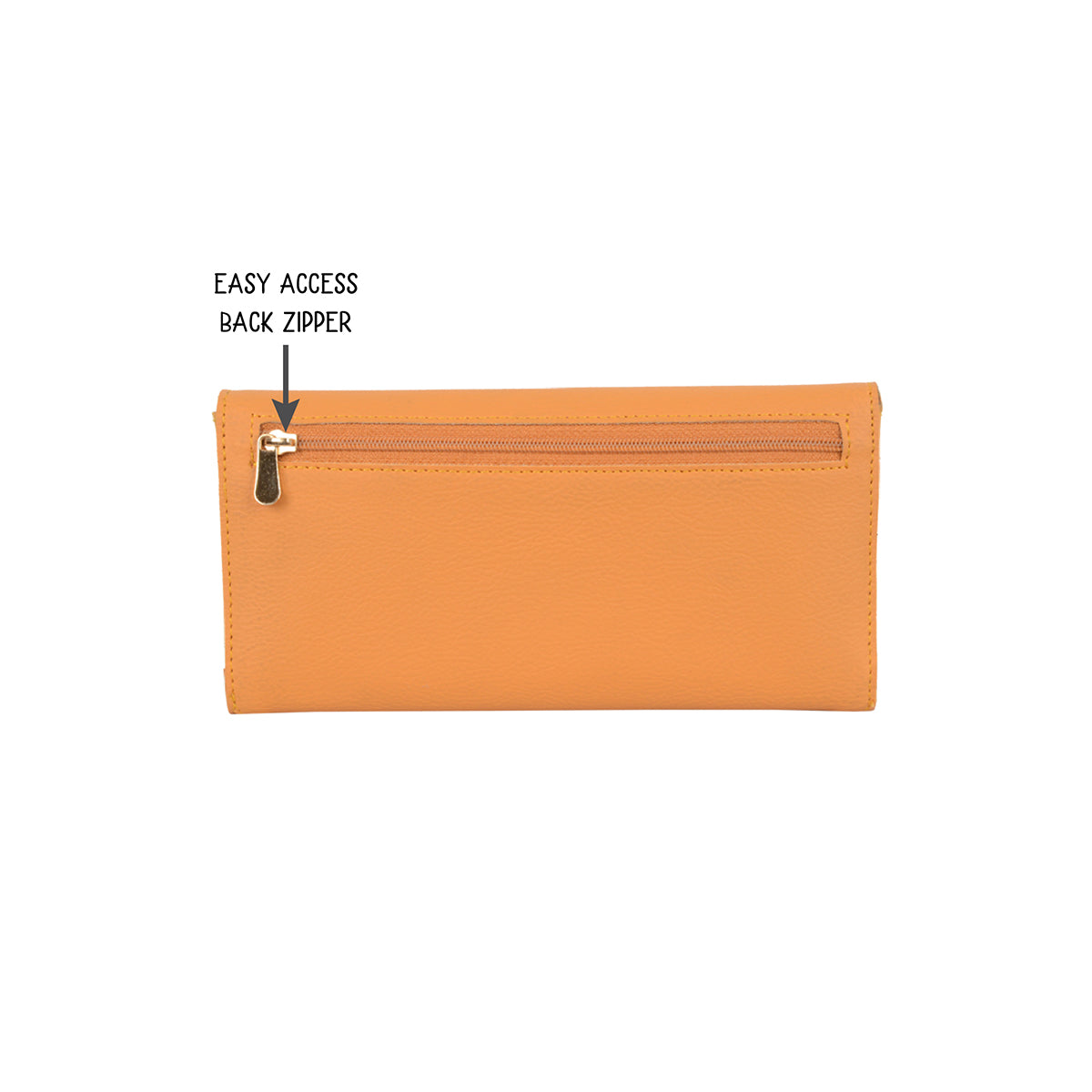 Women's Slity Yellow Large Harmonium Wallet