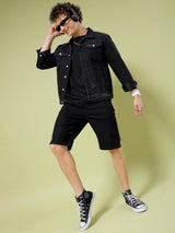 Men's Slim Fit Solid Mid Rise Shorts
