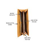 Women's Slity Yellow Large Harmonium Wallet