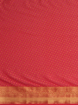 Women's Georgette Red Woven Design Designer Saree with Blouse Piece