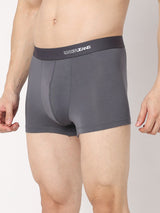 Men's Mid Grey Mid-Rise Solid Trunk