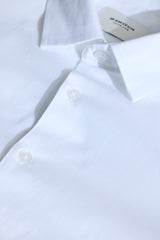 Men's White Party Slim Fit Solid Full Sleeves Shirt