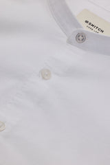 Men's White Casual Slim Fit Solid Full Sleeves Shirt