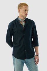 Men's Black Casual Slim Fit Shirt