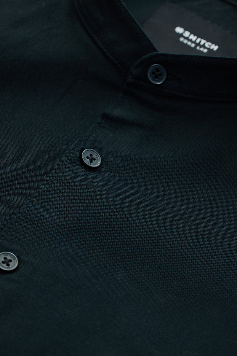 Men's Black Casual Slim Fit Shirt