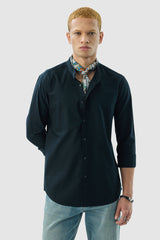 Men's Black Casual Slim Fit Shirt